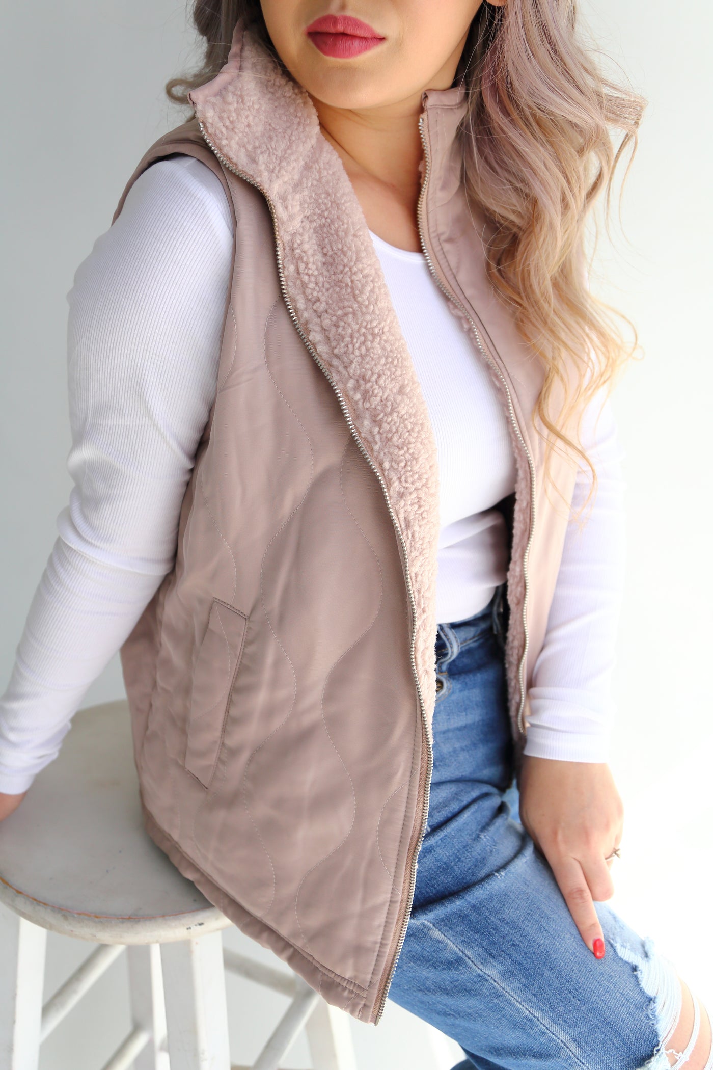 REVERSIBLE CASUAL PADDED VEST